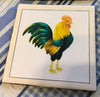 Ceramic Tile Vintage ROOSTER Kitchen Wall Art Handmade Upcycled Repurposed Gift Home Decor SET OF 4 - JAMsCraftCloset