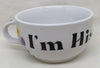 MUGS Soup Bowls Hand Painted I'M HERS I'M HIS Turquoise Yellow Purple Happy Dot Flowers Set of Two Crafters Delight Drinkware Gift - JAMsCraftCloset