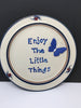 Plate Hand Painted Upcycled Repurposed Positive Saying ENJOY THE LITTLE THINGS Plate Home Decor Wall Art Gift Idea JAMsCraftCloset