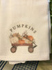 AUTUMN APPLES and PUMPKINS Flour Sack Tea Towels Kitchen Decor Gift Idea Handmade Chef Gift Housewarming Gift Wedding Gift - JAMsCraftCloset