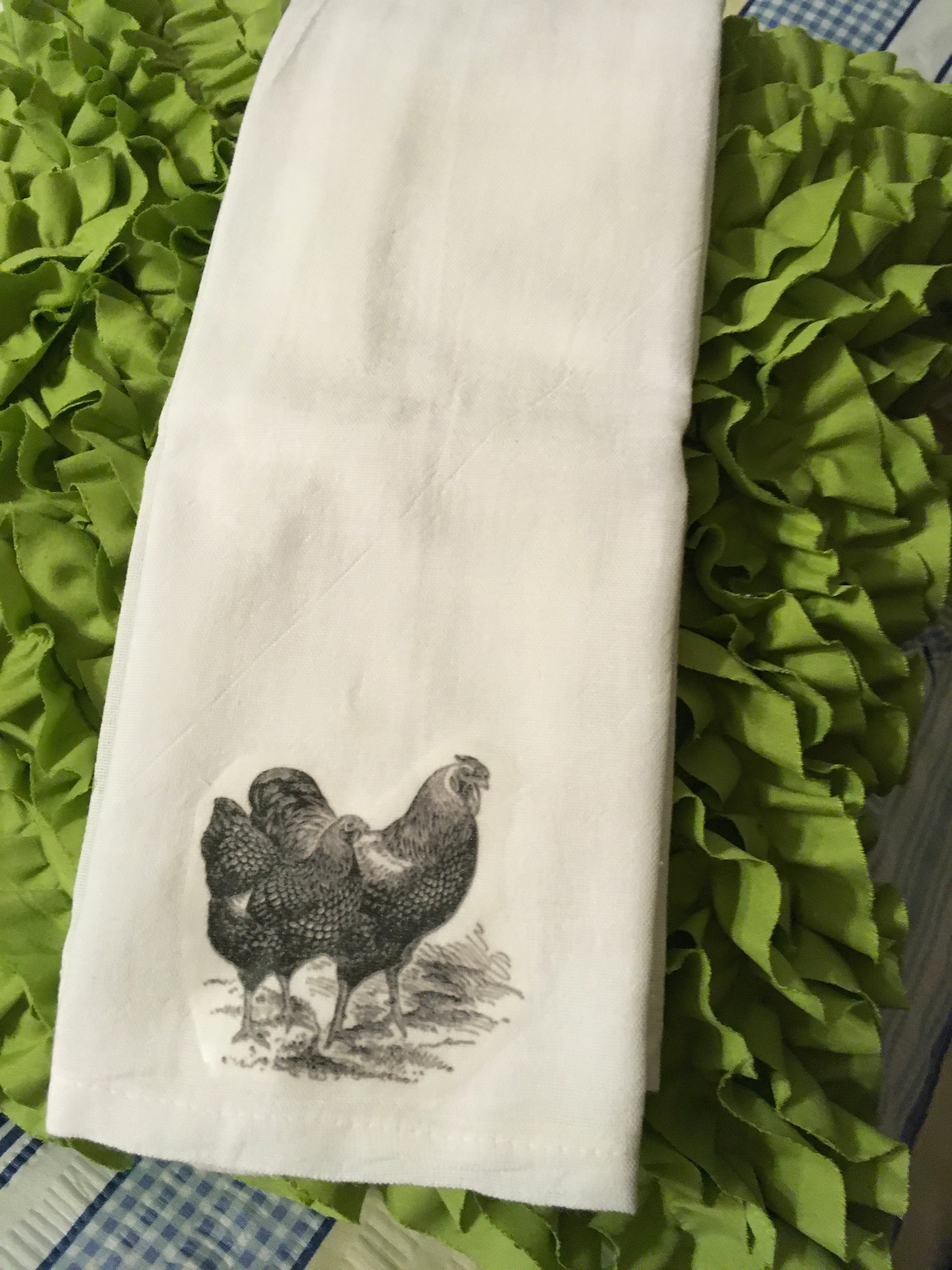 4 CHICKENS Flour Sack Decorative Tea Dish Towels Gift Kitchen Country –  JAMsCraftCloset