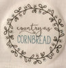 COUNTRY AS CORNBREAD Decorative Flour Sack Tea Dish Towel Kitchen Decor Gift Idea Handmade Chef Gift Housewarming Gift Wedding Gift  - JAMsCraftCloset