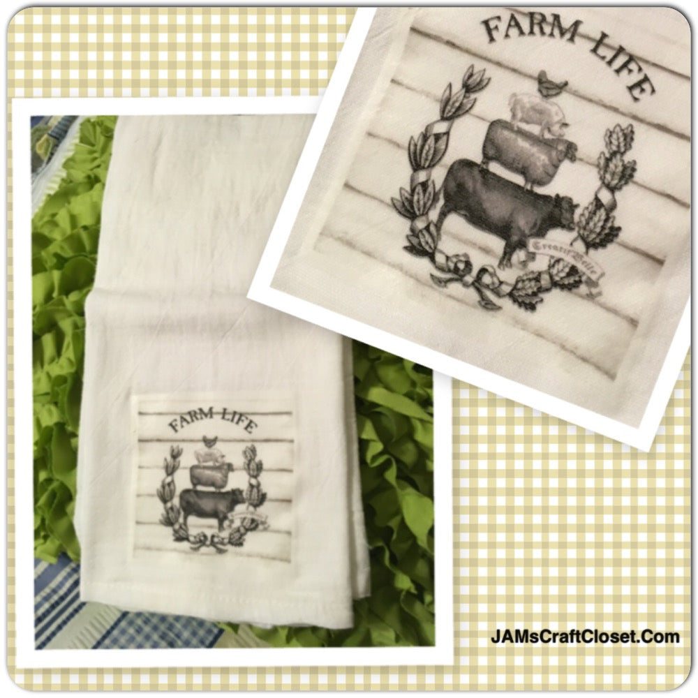 Farmhouse Kitchen Decor - Farm Animal Kitchen Towels