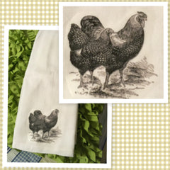 5 CHICKENS Flour Sack Decorative Tea Dish Towels Gift Kitchen Country –  JAMsCraftCloset