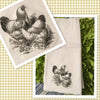 3 CHICKENS HENS Flour Sack Decorative Tea Dish Towels Kitchen Decor Gift Idea Handmade Chef Gift Housewarming Gift Wedding Gift - JAMsCraftCloset