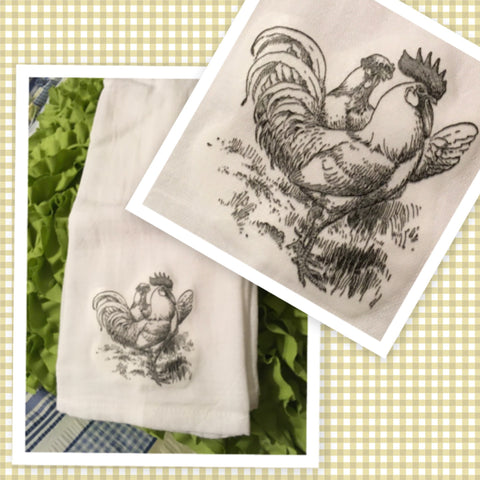 6 CHICKENS HENS Flour Sack Decorative Tea Dish Towels Kitchen Decor Gift Idea Handmade Chef Gift Housewarming Gift Wedding Gift Country Farmhouse Decor - JAMsCraftCloset