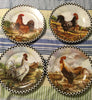 Plates Country Chickens Country Farmhouse Kitchen Dining Decor Set of 4 Wall Art Gift Idea