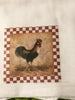 HENS With Red Checkerboard Frame Decorative Flour Sack Tea Dish Towels Kitchen Decor Gift Idea Handmade Chef Gift Housewarming Gift Wedding Gift Country Farmhouse Decor  - JAMsCraftCloset