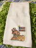 PATRIOTIC BEAR With FLAG Decorative Flour Sack Tea Dish Towel Kitchen Porch Patio Decor Gift Patriotic Handmade Chef Gift Housewarming Gift Wedding Gift - JAMsCraftCloset