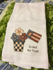 IN GOD WE TRUST Decorative Flour Sack Tea Dish Towel Kitchen Porch Patio Decor Gift Patriotic Handmade Chef Gift Housewarming Gift Wedding Gift - JAMsCraftCloset