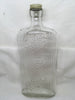 Vintage COLUMBIA Embossed Grapes Rectangle Rare Wine Bottle With Screw-On Lid 3/4 Quart 1900-1940