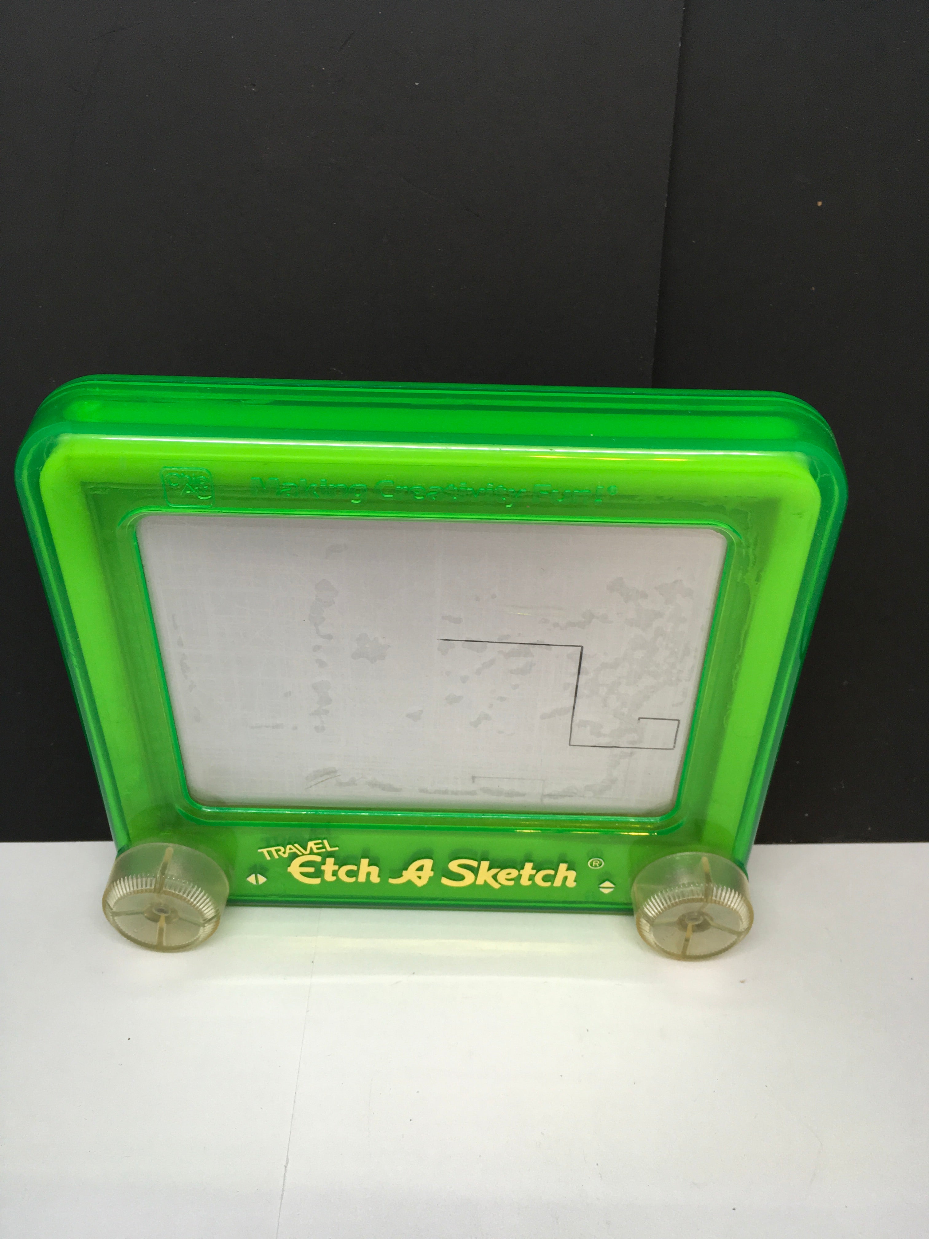 Etch A Sketch Original Ohio Art Hot Pocket Rare Green With White Knobs #516  mini