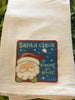 SANTA CLAUS IS COMING TO TOWN Santa Face Decorative Flour Sack Tea Dish Towel Kitchen Decor Gift Christmas Holiday Decor Handmade Chef Gift Housewarming Gift Wedding Gift - JAMsCraftCloset