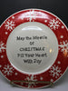 Plate Hand Painted Upcycled Positive Saying MIRACLE OF CHRISTMAS With Gold Wire Easel JAMsCraftCloset