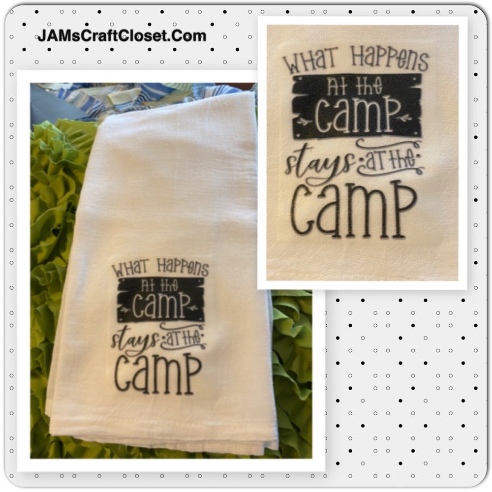 Camper Kitchen Towel, Camping Gift, Camp Kitchen, RV Decor, Camper