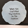 Plate Hand Painted Upcycled Repurposed Positive Saying BE THE SUNSHINE Plate Home Decor Wall Art Gift JAMsCraftCloset