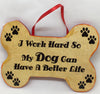 Digital Graphic Design Dog Bone Ornament I WORK HARD SO MY DOG CAN HAVE A BETTER LIFE Christmas Tree Decor Pet Owner Fur Babies SVG PNG Sublimation Crafters Delight - JAMsCraftCloset