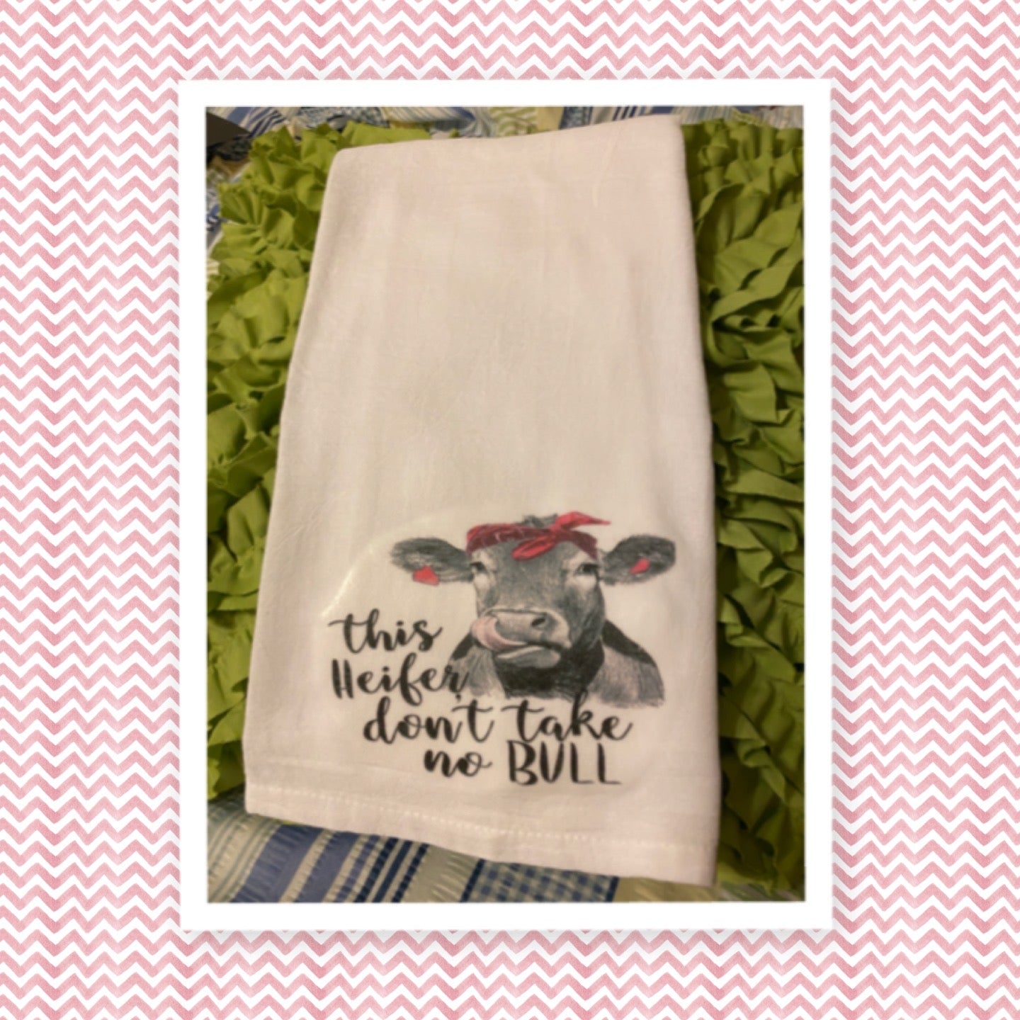 COW Decorative Flour Sack Tea Dish Towels Kitchen Decor Gift Idea Wedd –  JAMsCraftCloset