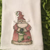 SANTA WITH STOCKING Decorative Flour Sack Tea Dish Towel Kitchen Holiday Christmas Decor Gift - JAMsCraftCloset