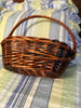 Basket Gathering Vintage Rust and Black Woven - JAMsCraftCloset