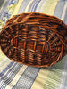 Basket Gathering Vintage Rust and Black Woven - JAMsCraftCloset