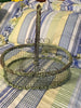 Basket Green Patina Wire Vintage Oval Gathering - JAMsCraftCloset