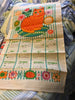 Calendar Towel Pure Linen Imported 1973 CAT and FLOWER Design - JAMsCraftCloset