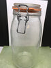 Flip Top Glass Jar Le Jarfait Vintage Canister 10 Inches Tall Bigger Than a Quart Jar Kitchen Decor Great Gift Idea Collectible