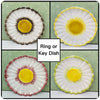 Ring Key Dish Floral White Green Yellow Made in Italy 4 Inches in Diameter JAMsCraftCloset