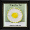 Ring Key Dish Floral White Green Yellow Made in Italy 4 Inches in Diameter JAMsCraftCloset