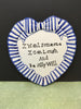 Plate Heart Blue Hand Painted Upcycled Repurposed Love Quote I WANT SOMEONE Home Decor Wall Art Gift JAMsCraftCloset