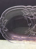 Mikasa Crystal NO Gold Label Holiday Bells Relish Dish Textured Glass