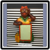 Black Americana Aunt Jemima Notepad Red Green Chalkware Holder Primitive Farmhouse or Country Decor - JAMsCraftCloset