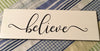 BELIEVE Ceramic Tile Decal Sign Wall Art Wedding Gift Idea Home Country Decor Affirmation Wedding Decor Positive Saying - JAMsCraftCloset