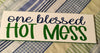 ONE BLESSED HOT MESS Ceramic Tile Decal Sign Wall Art Gift Idea Home Country Decor Affirmation Wedding Decor Positive Saying - JAMsCraftCloset