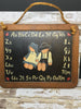 Chalkboard Country Primitive Folk Art Decorative Slate With Amish Girl Boy ABCs - JAMsCraftCloset