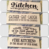 GATHER EAT LAUGH Tile Sign Funny KITCHEN Decor Wall Art Home Decor Gift Idea Handmade Sign Country Farmhouse Wall Art Gift Campers RV Home Decor-Home and Living Wall Hanging - JAMsCraftCloset