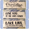 LOVE YOU TO THE LAKE AND BACK White Ceramic Tile Decal Sign Country Farmhouse Wall Art Gift Campers RV Home Decor-One of a Kind Funny Sign - JAMsCraftCloset