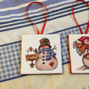 Ornaments Snowmen Ceramic Tile 3 by 3 Inches Set of 3 Vintage Folk Art Snowmen Christmas Tree Decor Gift Idea Stocking Stuffers - JAMsCraftCloset