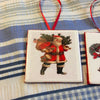 Ornaments Vintage Santa Ceramic Tile 3 by 3 Inches Set of 4 Christmas Tree Decor Gift Idea Stocking Stuffer - JAMsCraftCloset