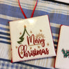 MERRY CHRISTMAS TREE Ceramic Tile Ornament Christmas Gift Tree Decor Stocking Stuffer Christmas Holiday Home Decor Gift Idea Handmade Country Farmhouse Campers RV - JAMsCraftCloset
