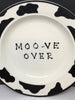 Plate Hand Painted Upcycled Repurposed Positive Saying MOO-VE OVER Cow Collector Gift Home Decor Wall Art JAMsCraftCloset