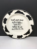 Plate Hand Painted Upcycled Repurposed Positive Saying DONT CRY OVER SPILLED MILK Cow Collector Gift Home Decor Wall Art JAMsCraftCloset