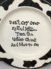 Plate Hand Painted Upcycled Repurposed Positive Saying DONT CRY OVER SPILLED MILK Cow Collector Gift Home Decor Wall Art JAMsCraftCloset