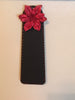 Chalkboard Christmas RED Glitter Poinsettia Upcycled Fan Blade Wall Art Holiday Decor Gift - JAMsCraftCloset