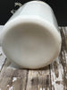 Canister Flip Top White Milk Glass Jar Vintage 6 In Tall Bale With White Rubber Seal  Gift - JAMsCraftCloset