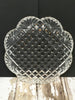 Bread and Butter Dish Plate HOYA Clear Glass Scalloped Edge Waffle Bottom - JAMsCraftCloset