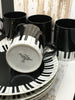 Vintage Mugs and Dessert Plates PIANO Fitz and Floyd Discontinued Fine Porcelain Japan 242 JAMsCraftCloset