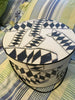 Hat Box Hatbox Round Black White Gold Geometric Design Cardboard Storage Home Decor