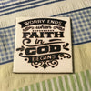 FAITH IN GOD Wall Art Ceramic Tile Sign Gift Home Decor Positive Quote Affirmation Handmade Sign Country Farmhouse Gift Campers RV Gift Home and Living Wall Hanging - JAMsCraftCloset